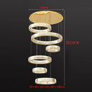 Axyaa Crystal Chandelier Stair Pendant Light for Modern Home Decor - Interior Lighting