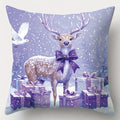 Axyaa Christmas Pixels Cushion Cover: Santa, Tree, Deer, Snowman Design for Sofa, Bedroom, Car