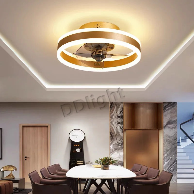 Axyaa Smart LED Ceiling Fan Lights Remote Control Dimmable for Bedroom Decor