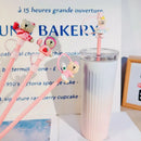 Axyaa Pink Bear Straw Cap for Starbucks 7-8mm Straw - Heat Resistant & Dustproof