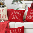 Axyaa Red Christmas Pillows Soft Cushion Covers for Living Room Sofa