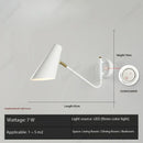 Axyaa LED Rotating Wall Lamp for Living Room Bedroom Study-with Switch-Rocker Arm-Light