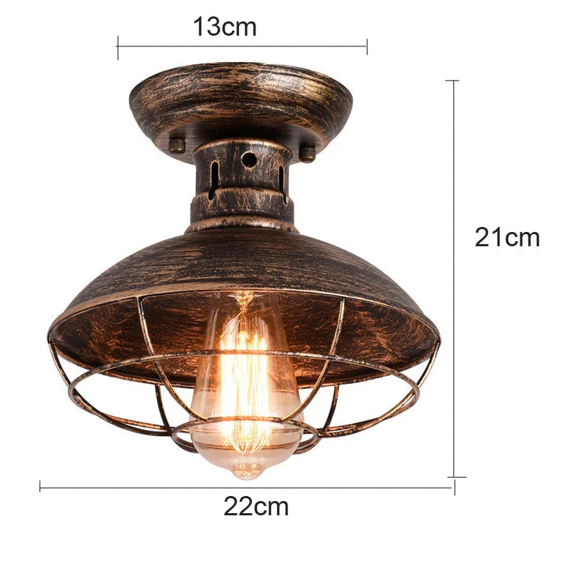 Axyaa Retro Industrial Ceiling Light for Bedroom and Corridor