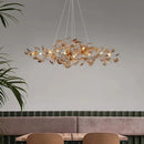 Axyaa Nordic Ginkgo Leaf Crystal Chandelier for Modern Artistic Spaces