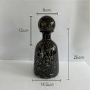 Axyaa Leopard Texture Glass Vase Modern Floral Arrangement Room Decor