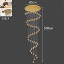 Axyaa Stair Chandelier: Modern LED Indoor Ceiling Pendant Light for Living Room