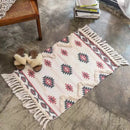 Axyaa Geometric Tufted Tassel Rug Tapestry for Home Decor