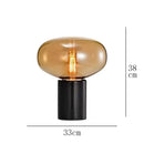 Axyaa Marble Desk Lamp with Glass Ball Lampshade - Postmodern Minimalist Designer Style
