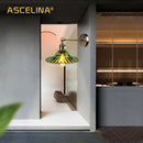 Axyaa Glass Wall Lamp Indoor Night Light Bedroom Retro Edison Wall Lamps
