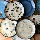Axya Hand-Painted Ceramic Tableware: Glaze Western Food Steak Plate and Dessert Dim Sum Plate