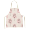 Axyaa Pink Tulip Kitchen Apron for Men and Women - Minimalist Floral Plant Design