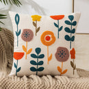 Axyaa Embroidered Flower Linen Cushion Cover 45x45cm