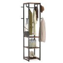 Axyaa Corner Hall Tree Coat Rack with Shelves & Hooks