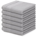 Axyaa 6Pcs Soft Cotton Kitchen Towels | Super Absorbent Dishcloth Set