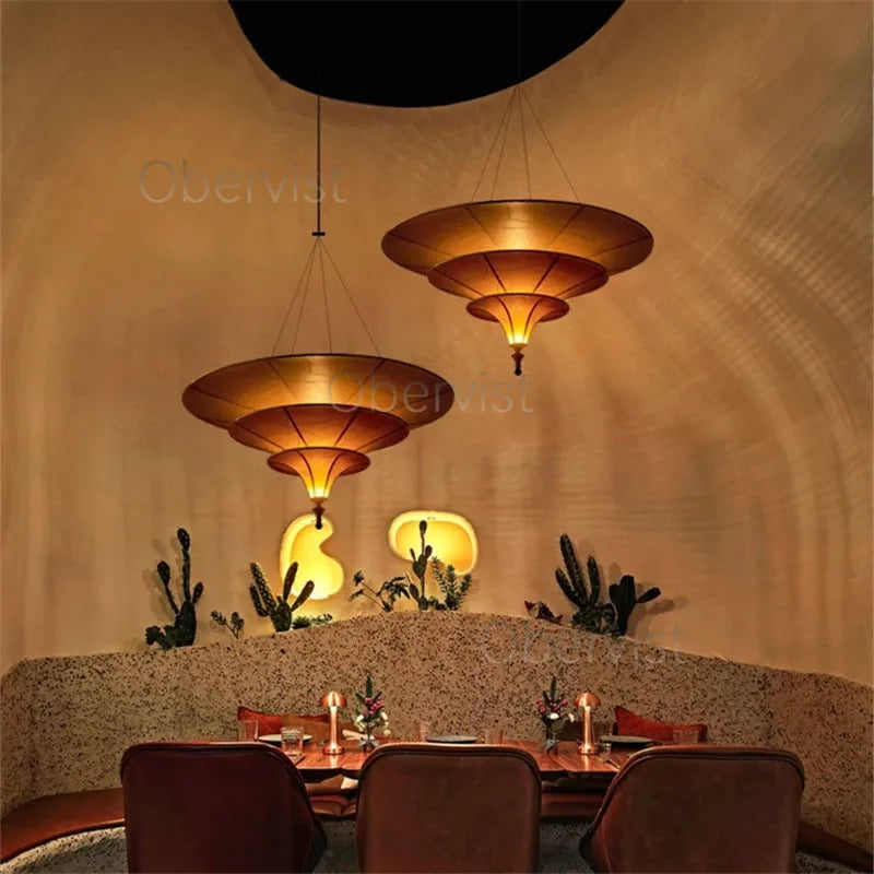Axyaa Umbellate Paper Chandelier: Elegant Lighting for Home, Restaurant, Teahouse