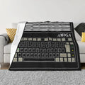 Axyaa Ultra-Soft Fleece Amiga Throw Blanket - C64 Logo - Bedroom, Car, Sofa, Quilt