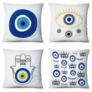 Axyaa Evil Eye & Hamsa Cushion Covers - Sofa, Bedroom, Car Pillow Cover
