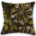 Axyaa Peach Leather Velvet Pillow Case Set - William Morris Design