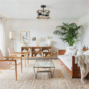 Axyaa Retro Wood Ceiling Light: Rustic Vintage Industrial Farmhouse Fixture