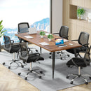 Axyaa 6FT Conference Table: Modern Industrial Meeting Room Desk with Metal Legs