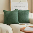 Axyaa Corduroy Throw Pillow Cover 45x45 for Sofa Bed Living Room Plush Cushion Case