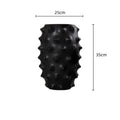 Axyaa Black Ceramic Vase Sea Cucumber Pineapple Flower Irregular Home Decor