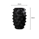 Axyaa Black Ceramic Vase Sea Cucumber Pineapple Flower Irregular Home Decor