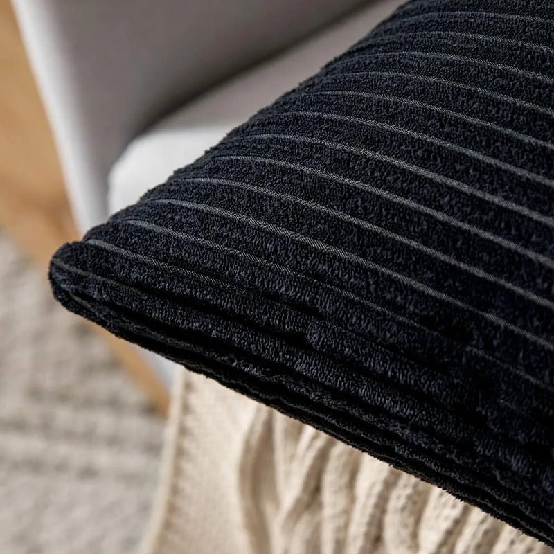 Axyaa Soft Plush Corduroy Pillow Case for Home Decor - 40/45/50cm