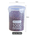Axyaa Large Capacity Sealed Storage Box Set - Transparent Kitchen Organizer Jars