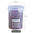 Axyaa Large Capacity Sealed Storage Box Set - Transparent Kitchen Organizer Jars