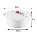 Axyaa Round Microwave Steamer Lunch Box with Lid for Fresh Keeping, Buns, Noodles