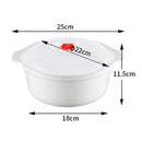 Axyaa Round Microwave Steamer Lunch Box with Lid for Fresh Keeping, Buns, Noodles
