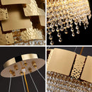 Axyaa Luxury Crystal Chandelier for Modern Living Room and Bedroom Lighting