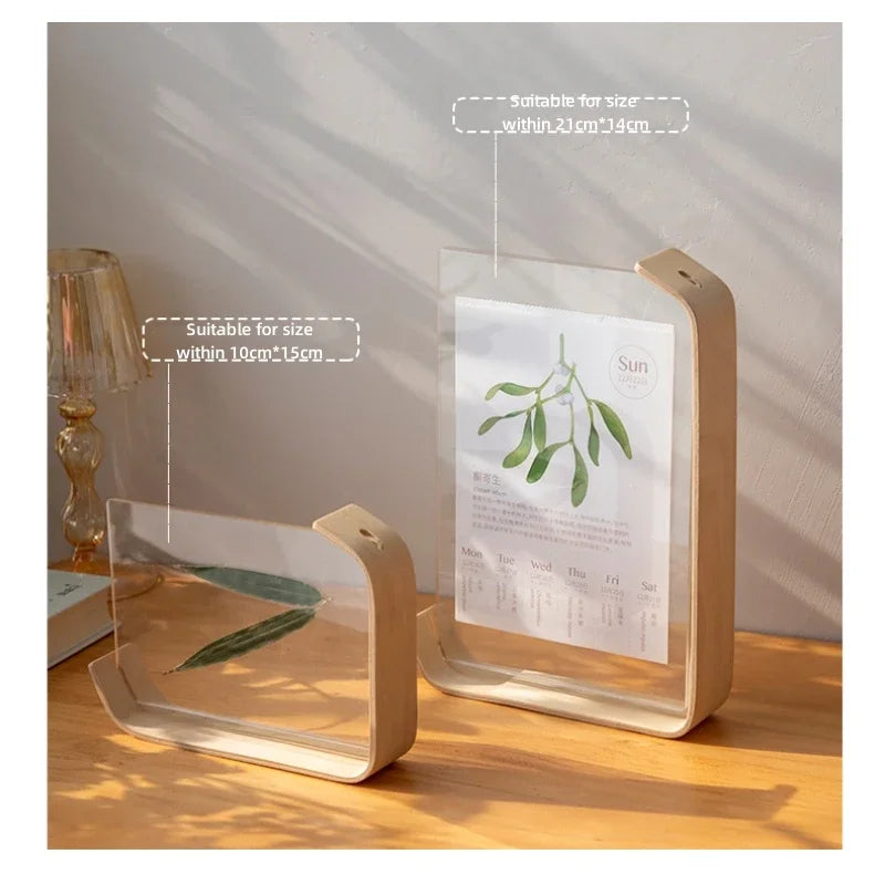 Axyaa Acrylic Wooden Photo Frame | Herbarium Display | Wedding Party Decor Frame