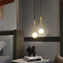 Axyaa Frosted Glass Pendant Light 7W Chandelier for Home Living Room