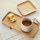 Axyaa Wooden Butterfly Tray - Japanese Dining Pastry Plate, Solid Wood, Rectangular