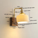 Axyaa Nordic LED Wall Lights: Modern Bedroom Living Room Pull Chain Lamp Copper