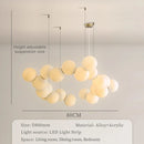Axyaa Nordic White Bubble Ceiling Chandelier for Elegant Interior Lighting