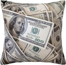 Axyaa Decorative Square Throw Pillow Case for Home Sofa Bed Chair - 18x18 Inch