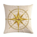 Axyaa Nautical Series Pillowcase for Home Sofa Living Room Decor