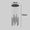 Axyaa Crystal Stair Chandelier - Modern LED Ceiling Light for Living Room