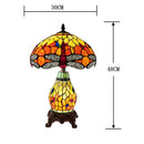 Axyaa Dragonfly Tiffany Table Lamp American Style Glass Retro E27 Bedroom Decor