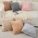 Axyaa Plush Pillowcase Cojines Solid Color Cushion Covers 45x45cm