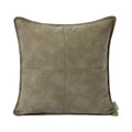Axyaa Farmhouse Waist Pillow Sofa Cross Green Leather Stitching Cushion