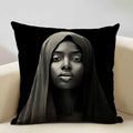 Axyaa African Lady Cushion Cover Pillow Case Sofa Decoration Linen Pillowcase