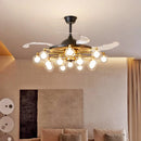Axyaa Kids Bedroom Ceiling Fan with Modern LED Light Fixture & Remote Control