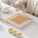 Axyaa Japanese Ceramic Teapot Set with Tea Tray in Portable Travel Bag