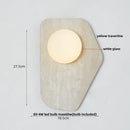 Axyaa Round Black Iron LED Wall Lamp with White Glass - Japan Style