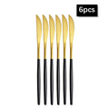 Axyaa Gold Western Tableware Set: 6pcs/30pcs Stainless Steel Knife, Fork, Spoon