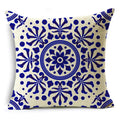 Axyaa Blue & White Porcelain Pattern Pillowcase - Sofa Decor 40cm/45cm/50cm